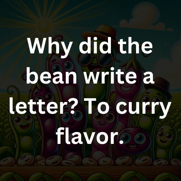 Why did the bean write a letter_ To curry flavor
