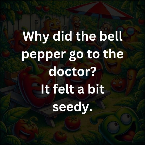 Why did the bell pepper go to the doctor? It felt a bit seedy.