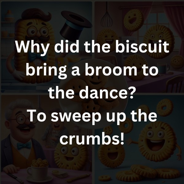 Why did the biscuit bring a broom to the dance? To sweep up the crumbs!