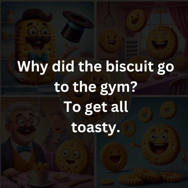 Why did the biscuit go to the gym? To get all toasty.