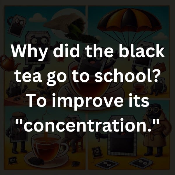 Why did the black tea go to school? To improve its "concentration."