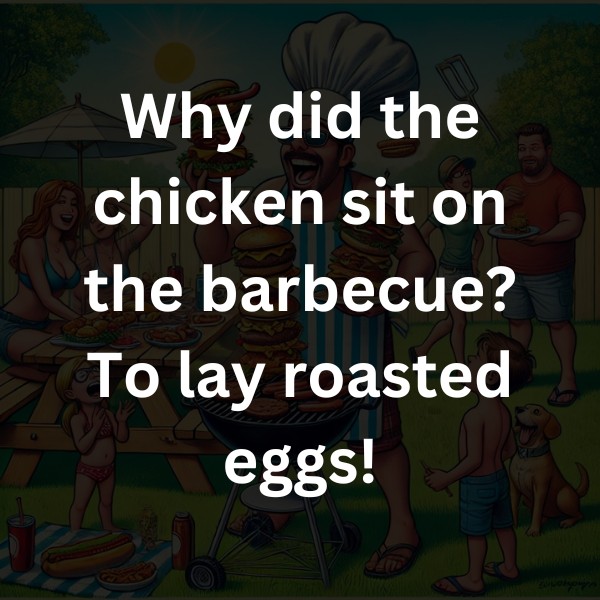 Why did the chicken sit on the barbecue? To lay roasted eggs!