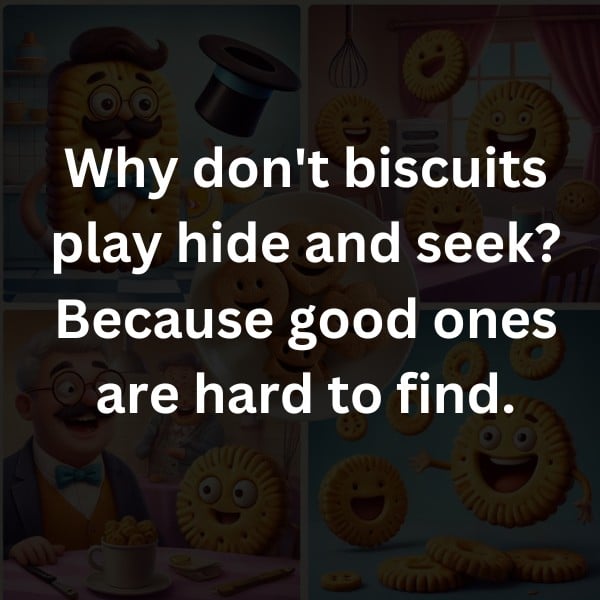 Why don't biscuits play hide and seek? Because good ones are hard to find.