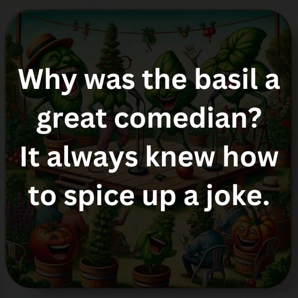 Why was the basil a great comedian? It always knew how to spice up a joke.