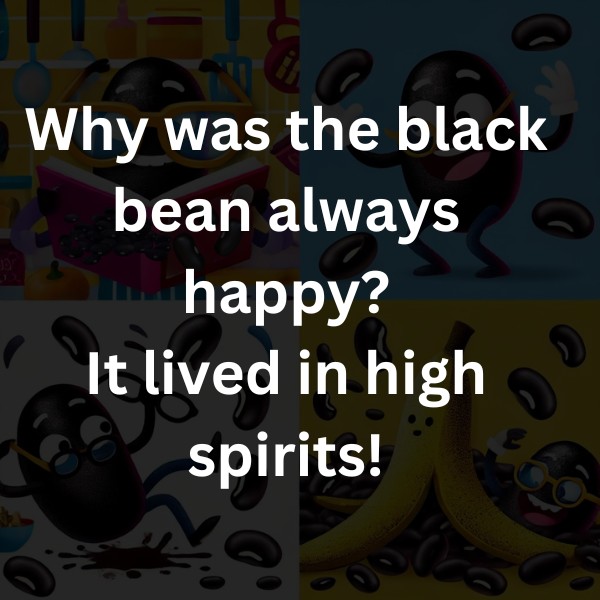 Why was the black bean always happy? It lived in high spirits!