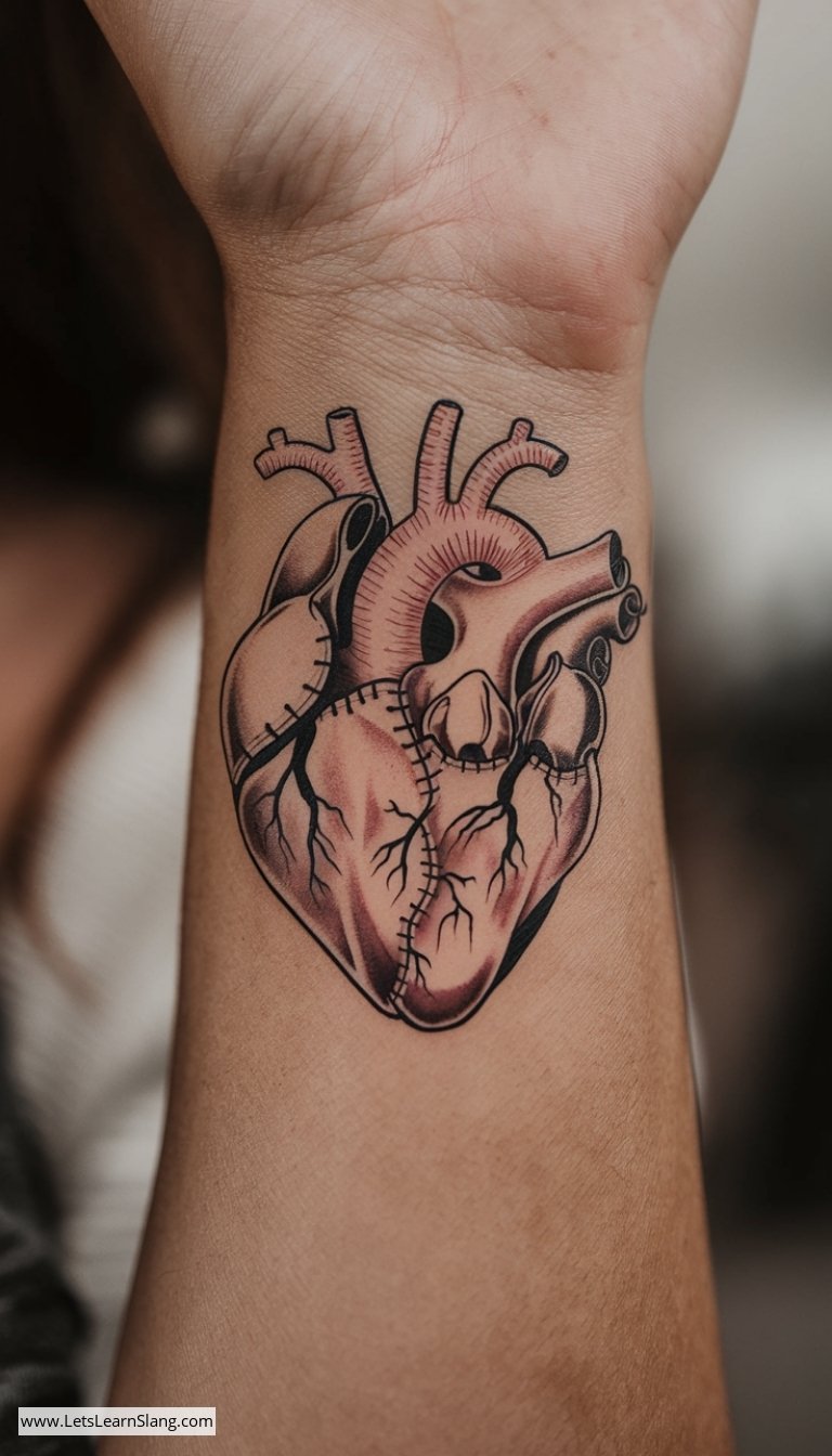Healing Heart Wrist Tattoo