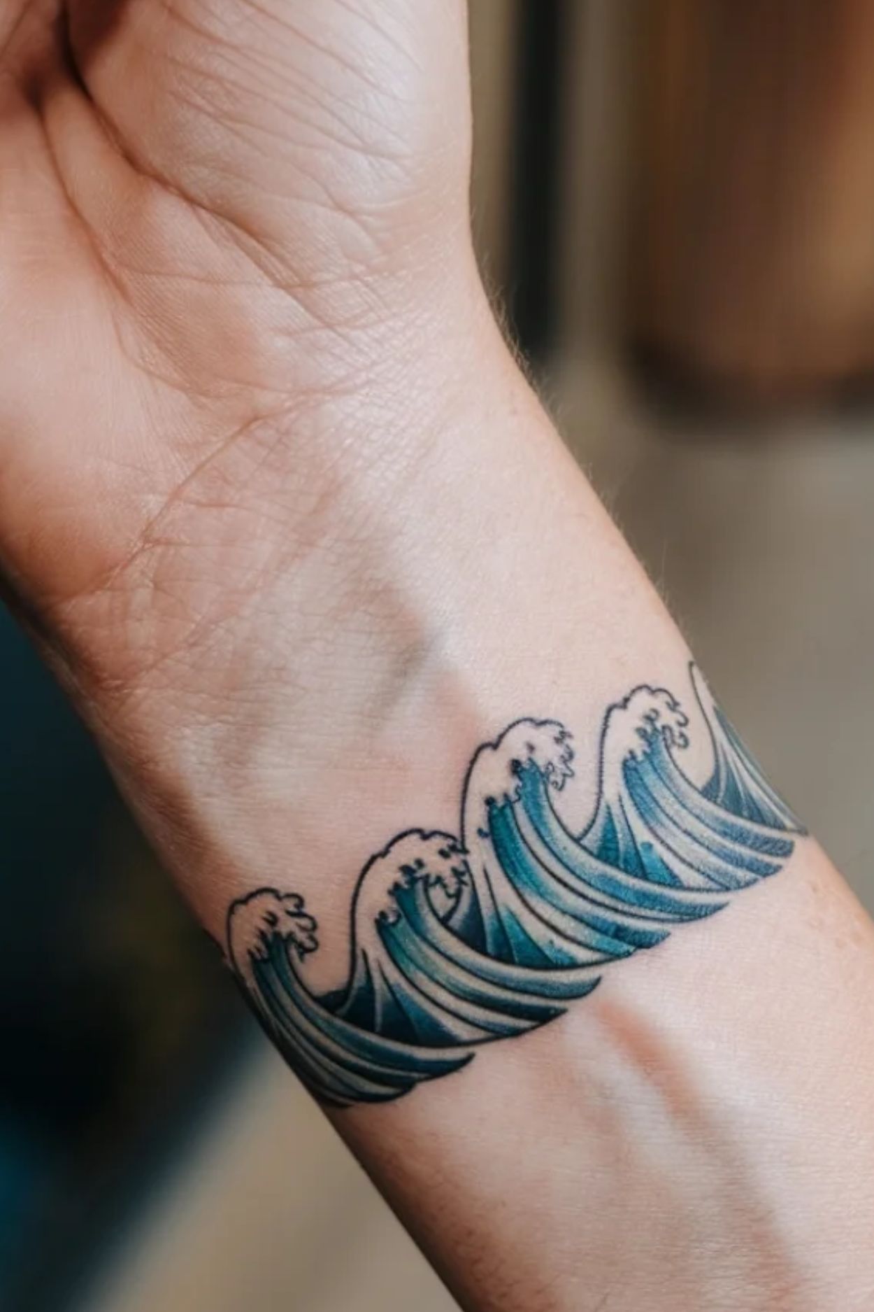 Wave Wrist Tattoos for Women