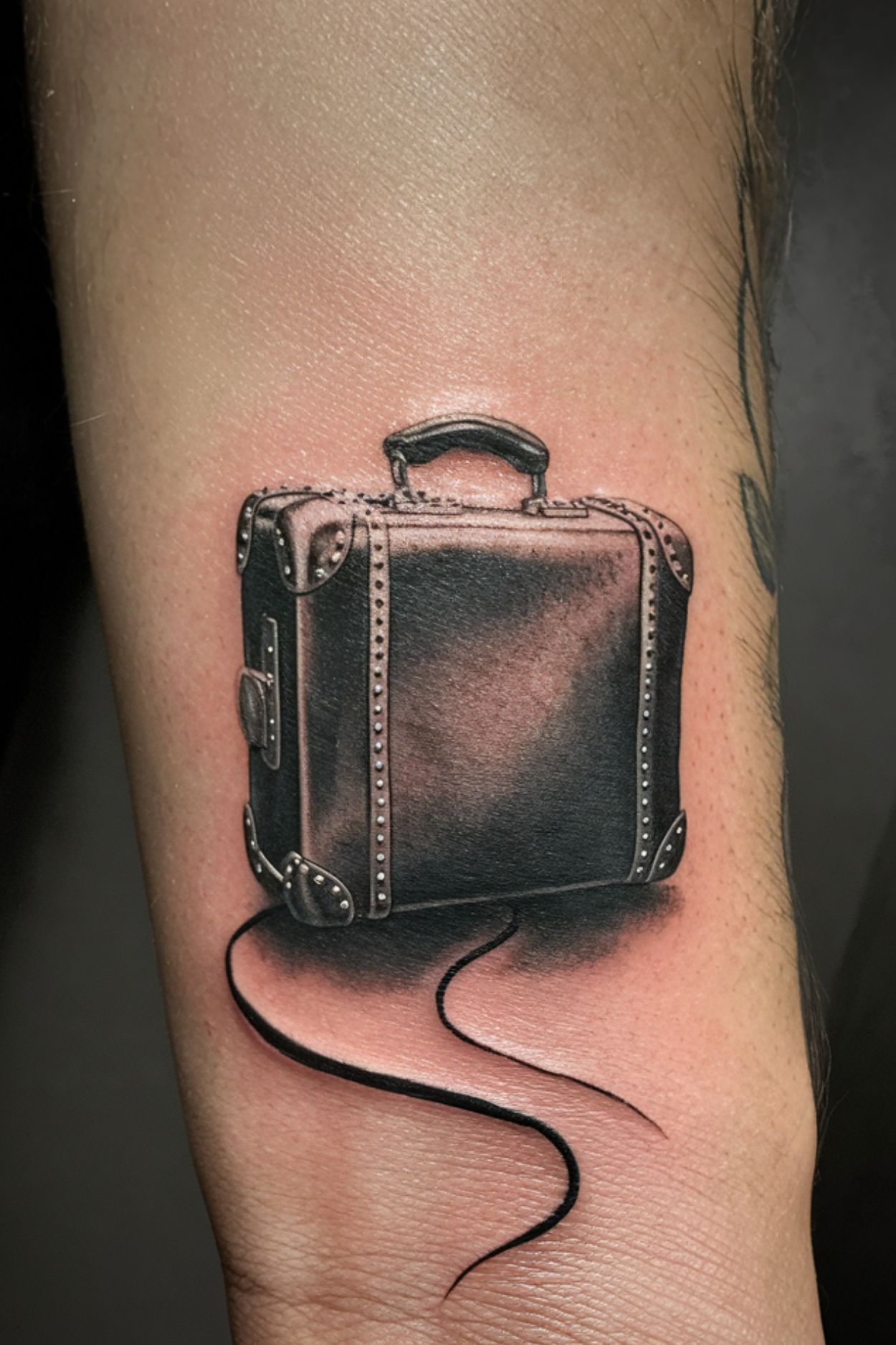 Small Suitcase Wrist Tattoo Ideas for Women 
