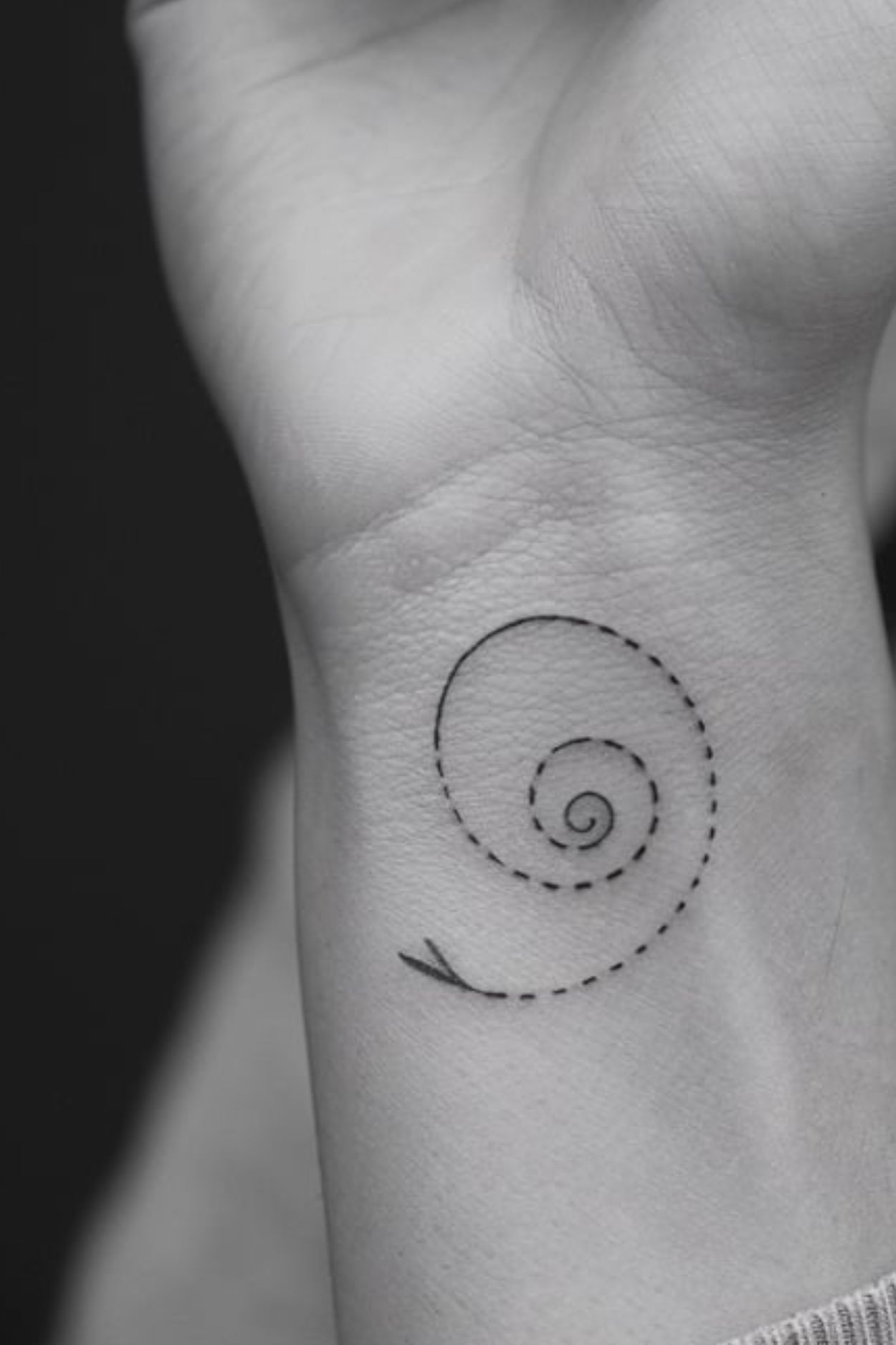 Small Spiral Wrist Tattoos for Women