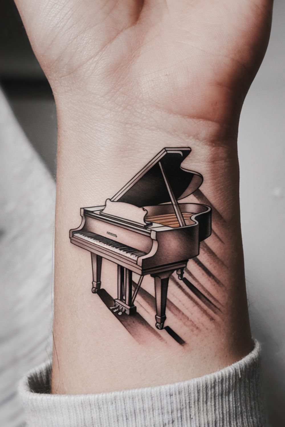Piano Wrist Tattoos for Women