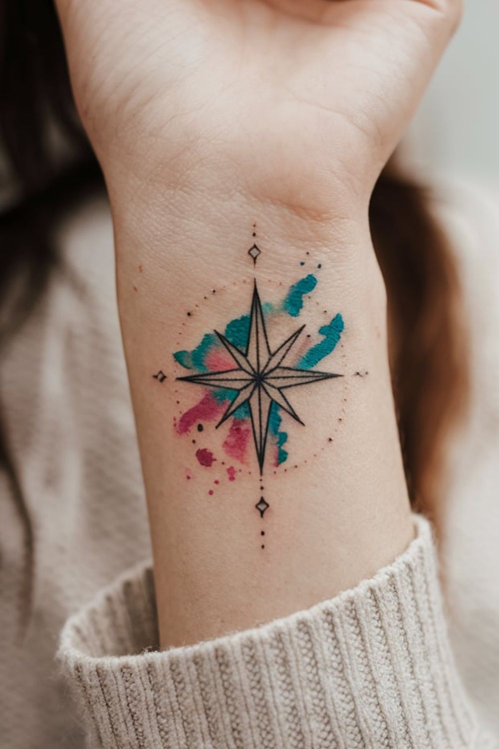  North Star Wrist Tattoos for Women