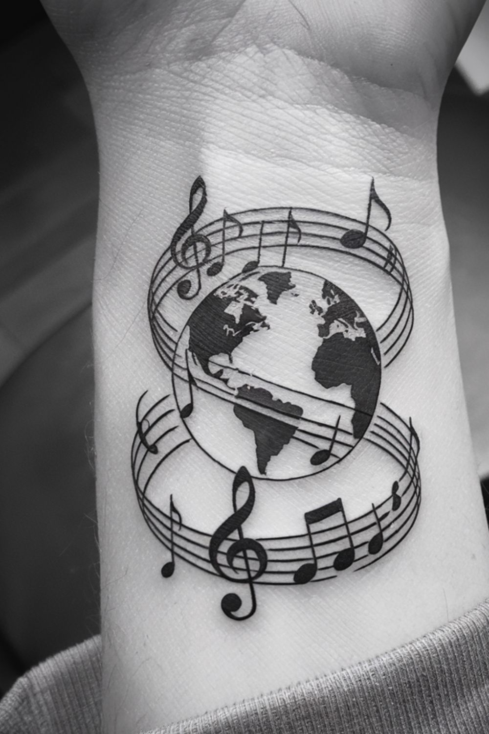 Small Globe Wrist Tattoos for Women
