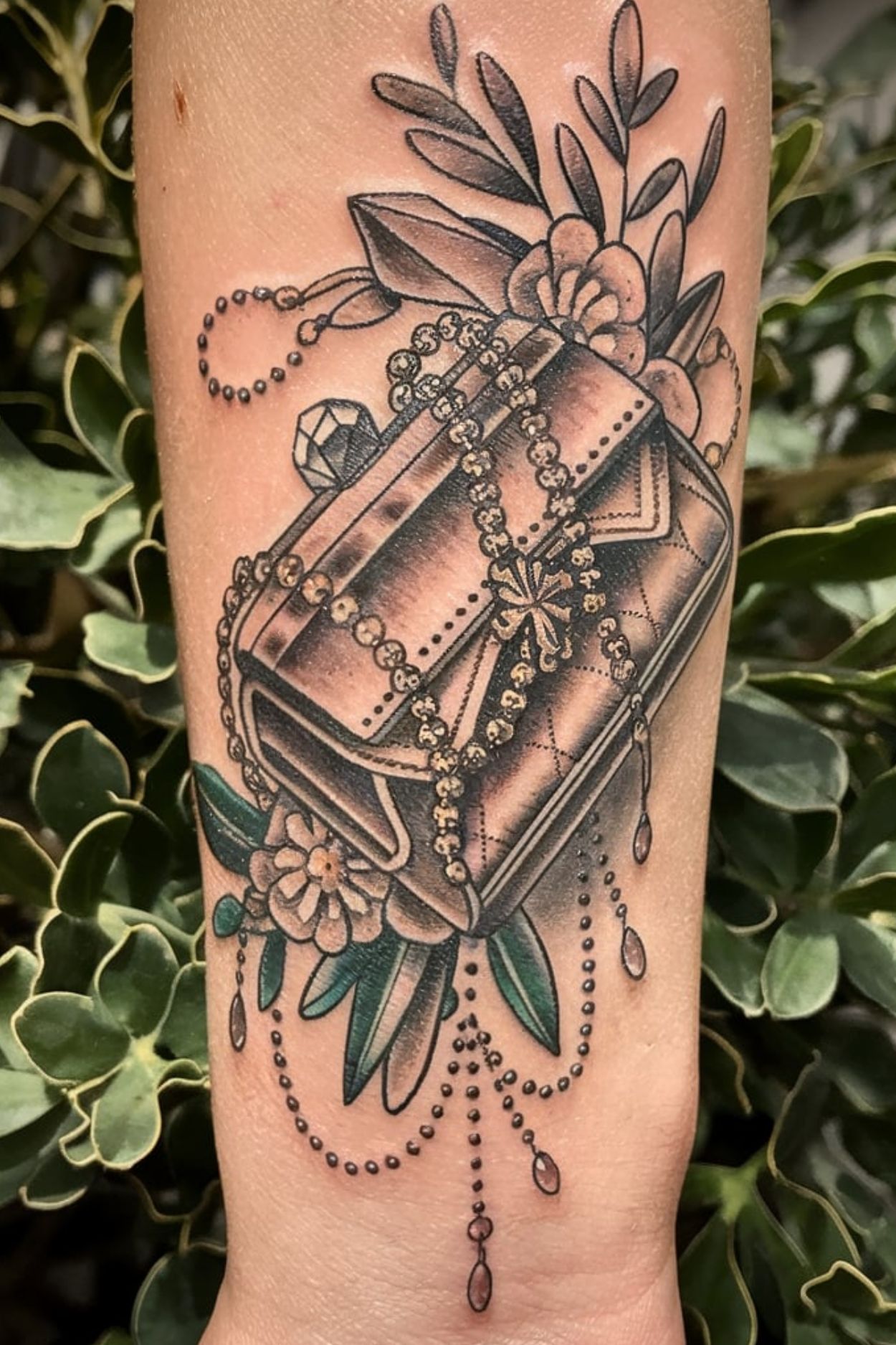 Small Luggage Wrist Tattoos for Women