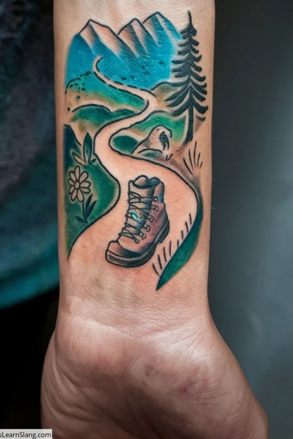 Hiking Boots Wrist Tattoos for Women