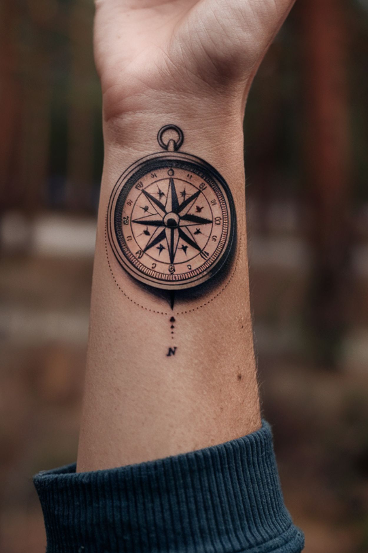 Small Compass Wrist Tattoo Ideas for Women