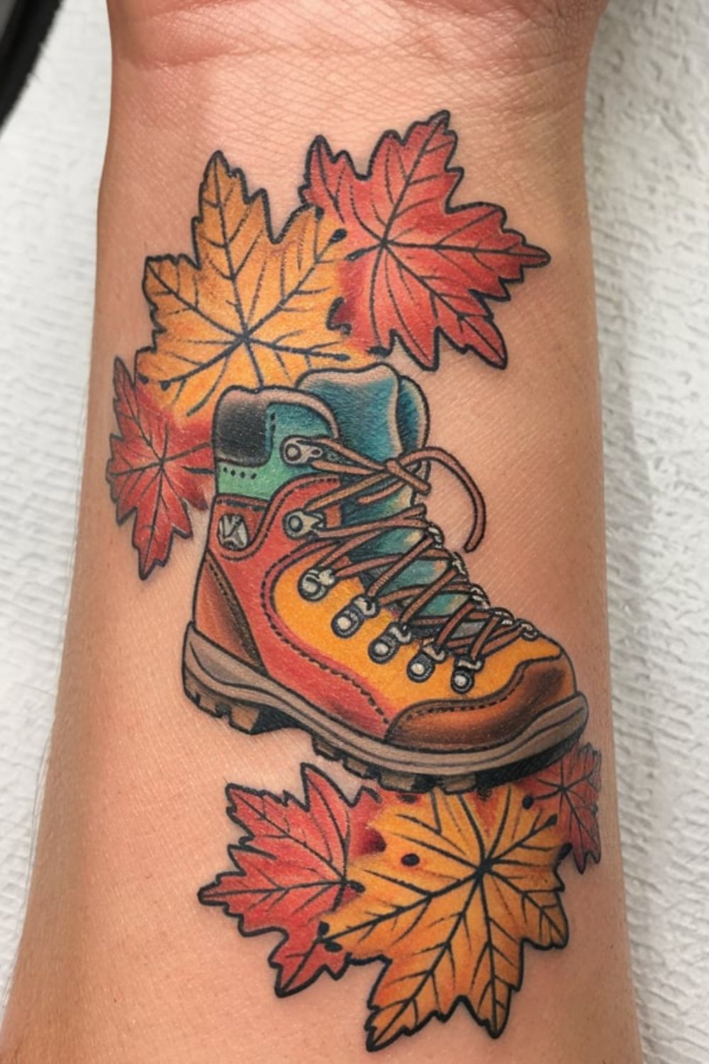 Hiking Boots Wrist Tattoos for Women