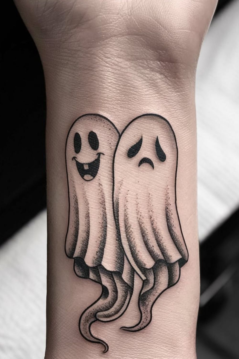 Small Ghost Wrist Tattoos for Women