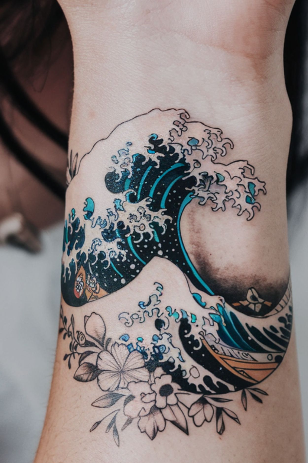 Wave Wrist Tattoos for Women