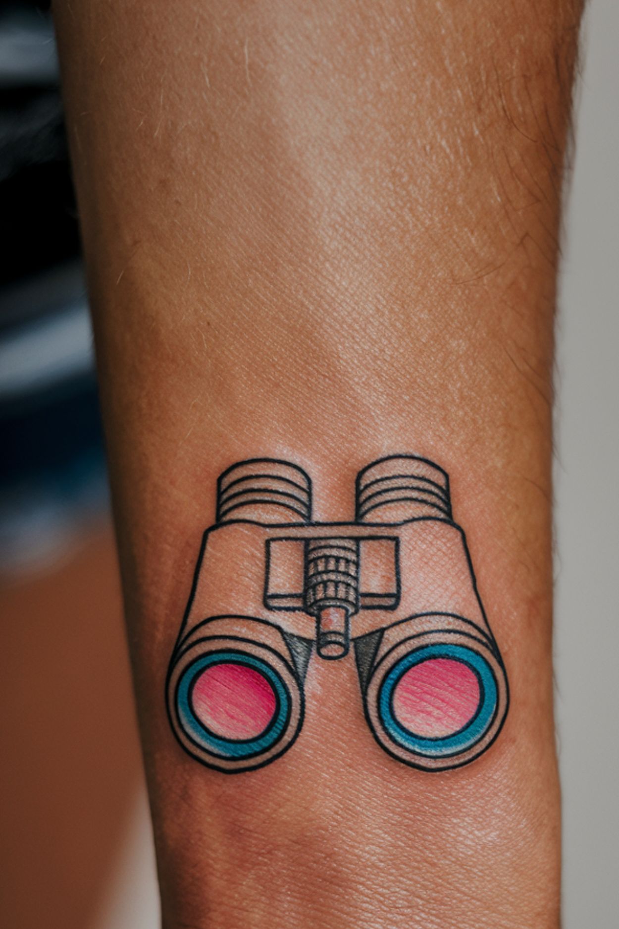 Binoculars Wrist Tattoo Ideas for Women