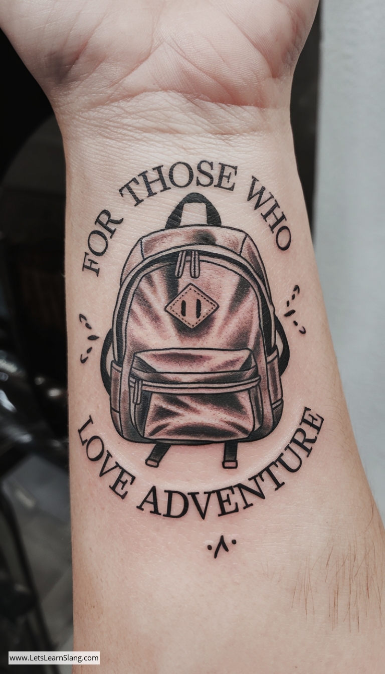 Adventure Backpack Wrist Tattoo