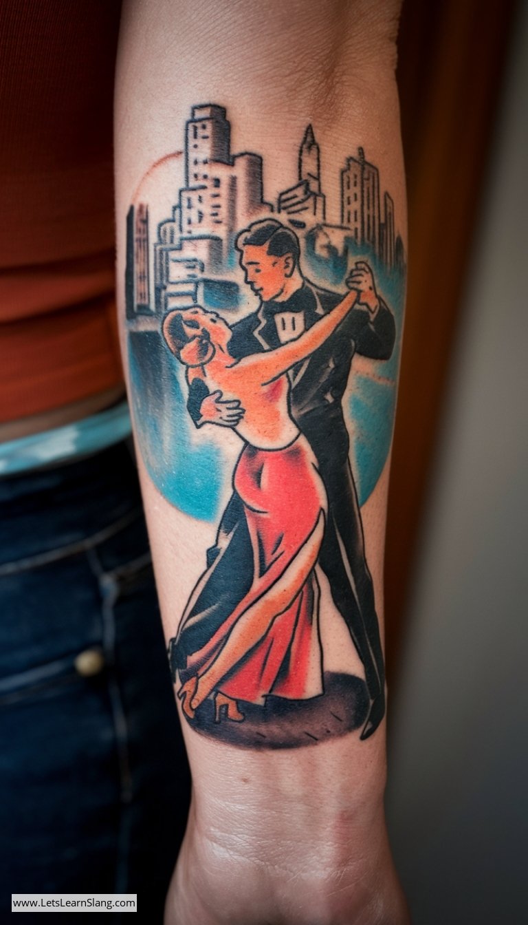 Buenos Aires Tango Stamp Wrist Tattoo