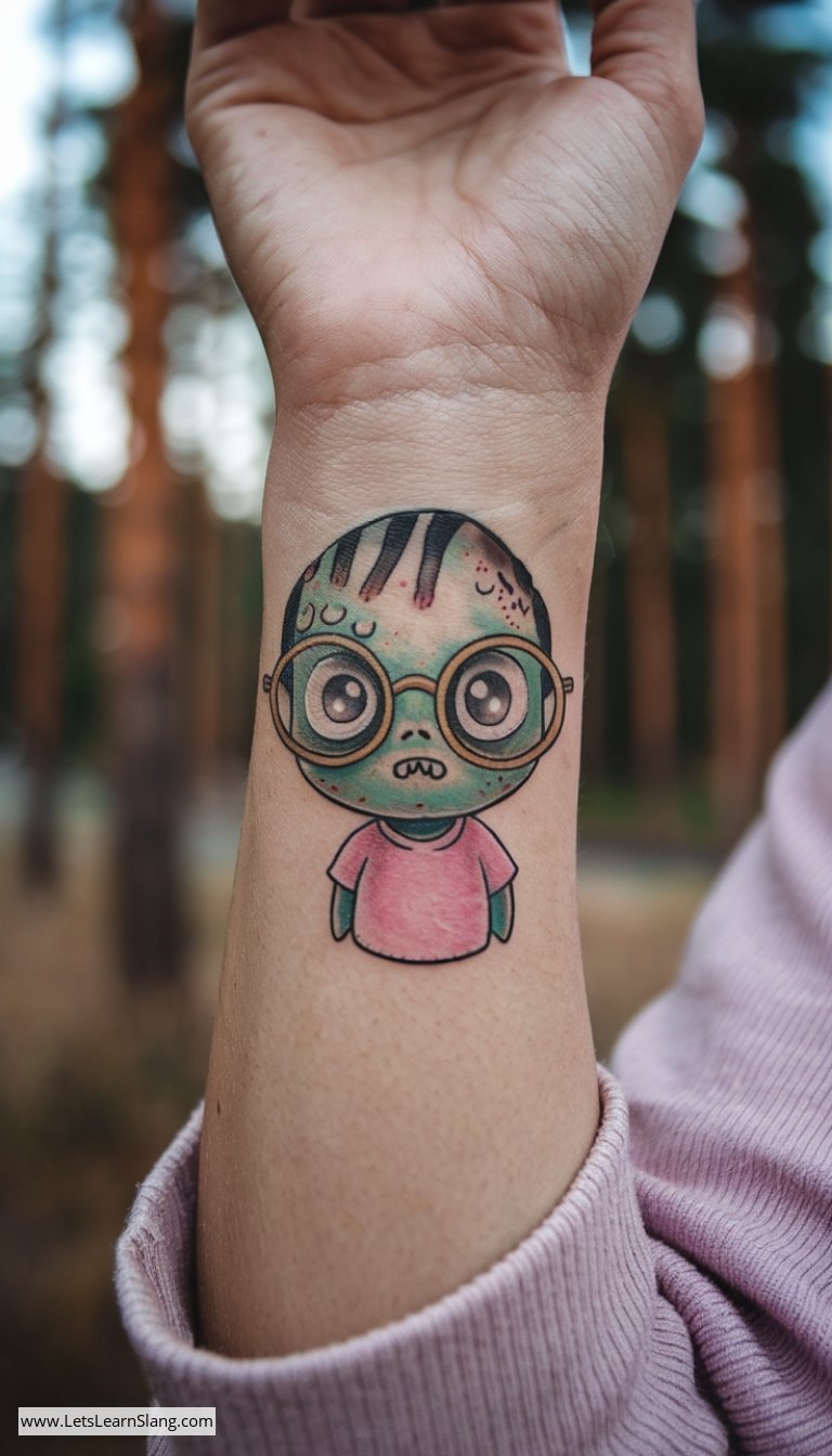 Charming Zombie Wrist Tattoo