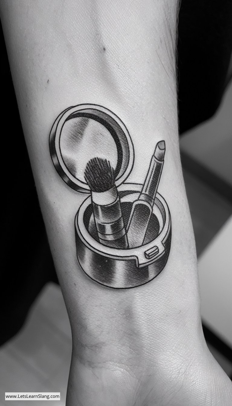 Chic Cosmetic Case Wrist Tattoo
