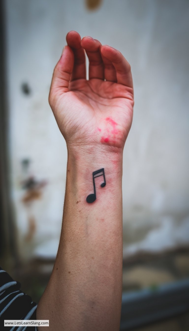 Conductor’s Baton Wrist Tattoo