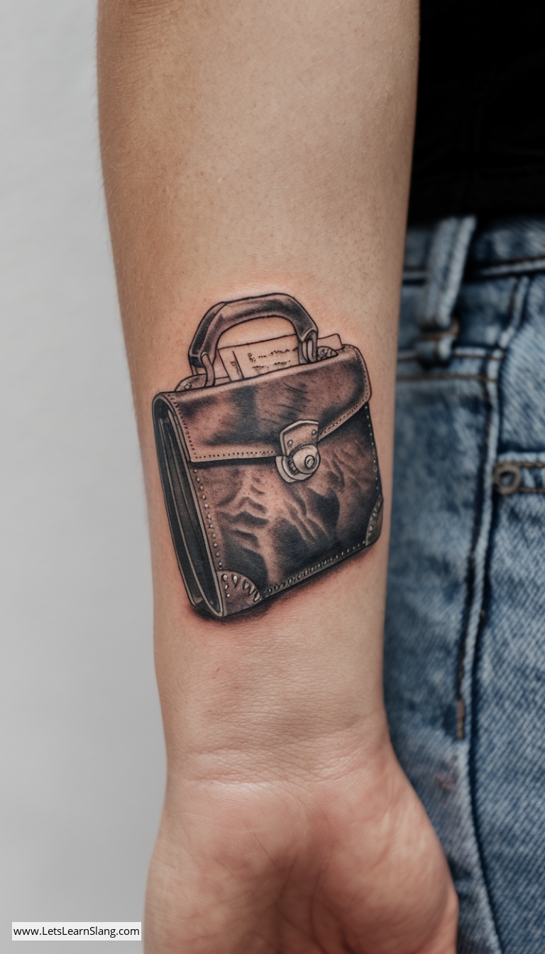 Dainty Document Holder Wrist Tattoo