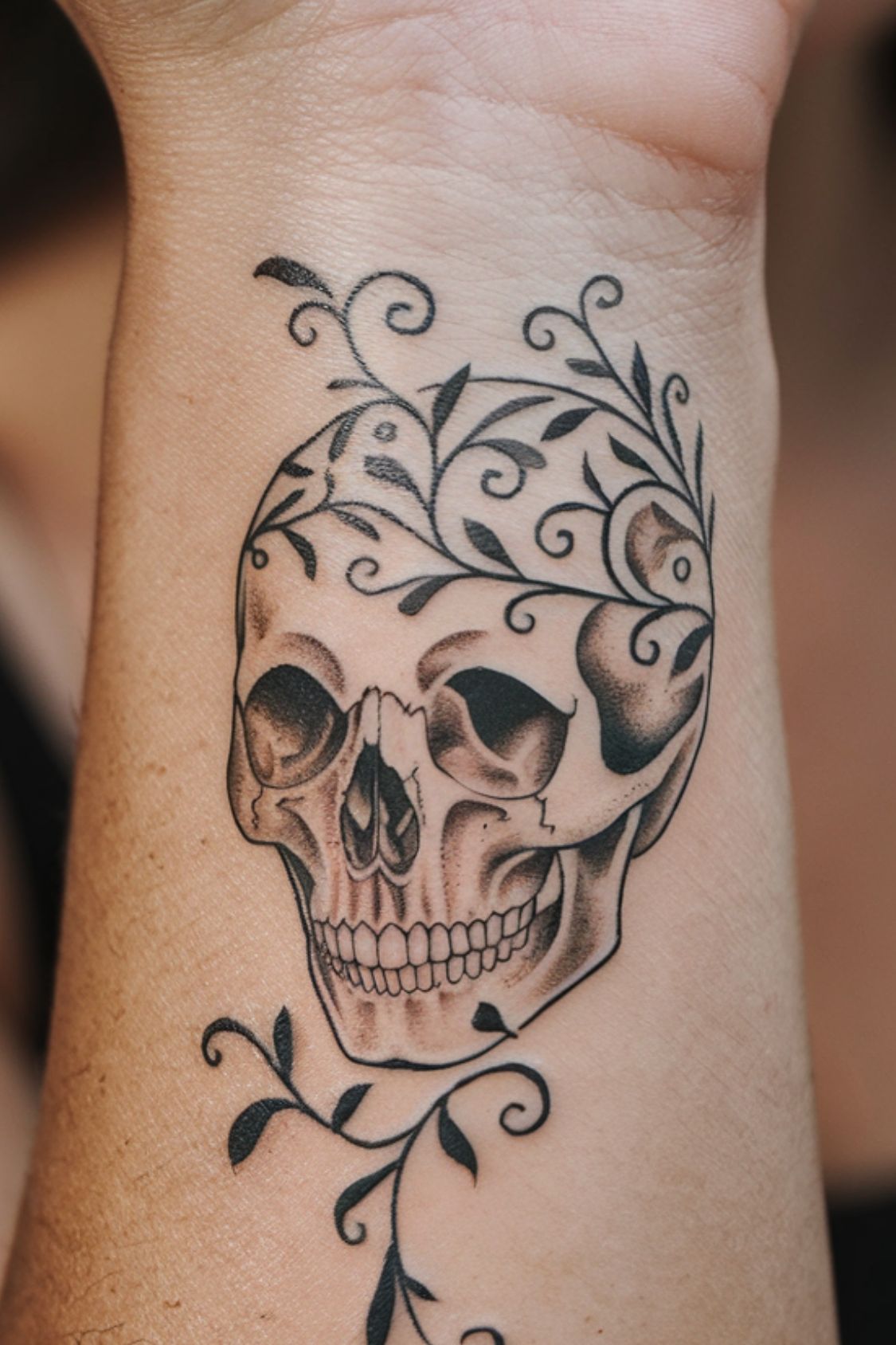 Small Skull Wrist Tattoo Ideas for Women
