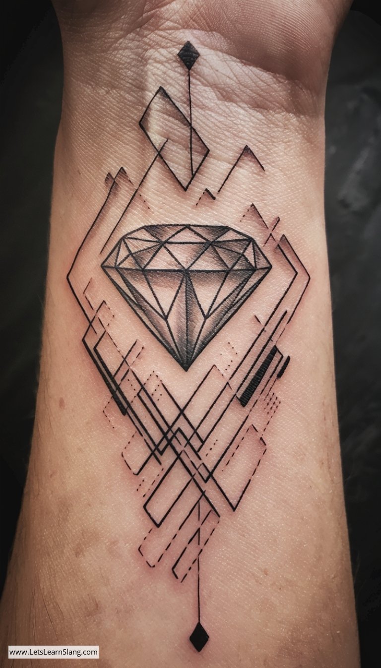 Diamond Delicacy Wrist Tattoo