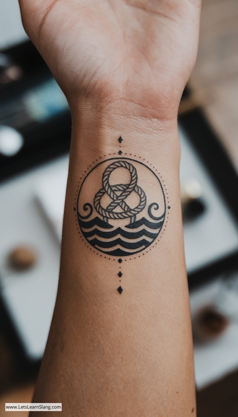 Fisherman's Knot Wrist Tattoo