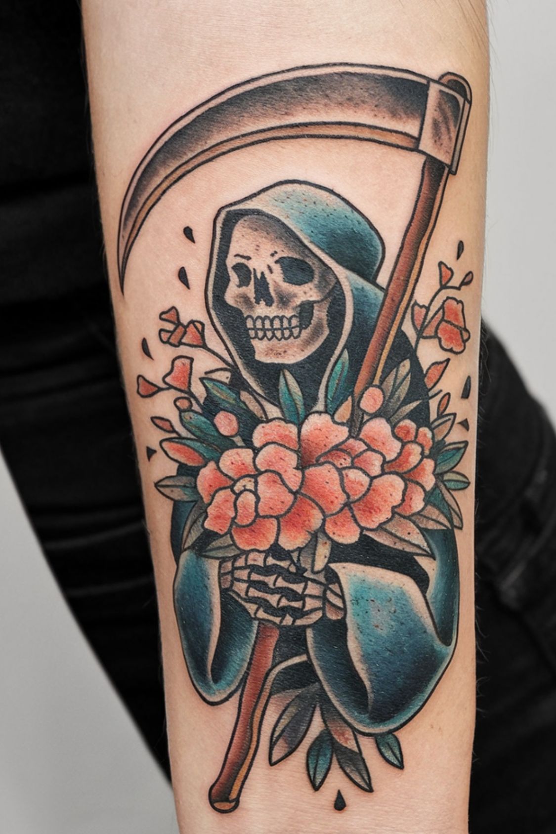 Subtle Grim Reaper Wrist Tattoo Ideas for Women