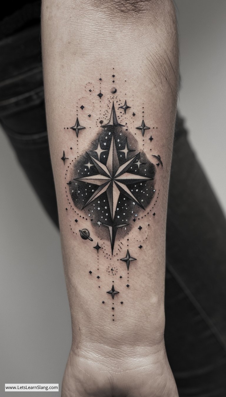 Galactic Star Cluster Wrist Tattoo