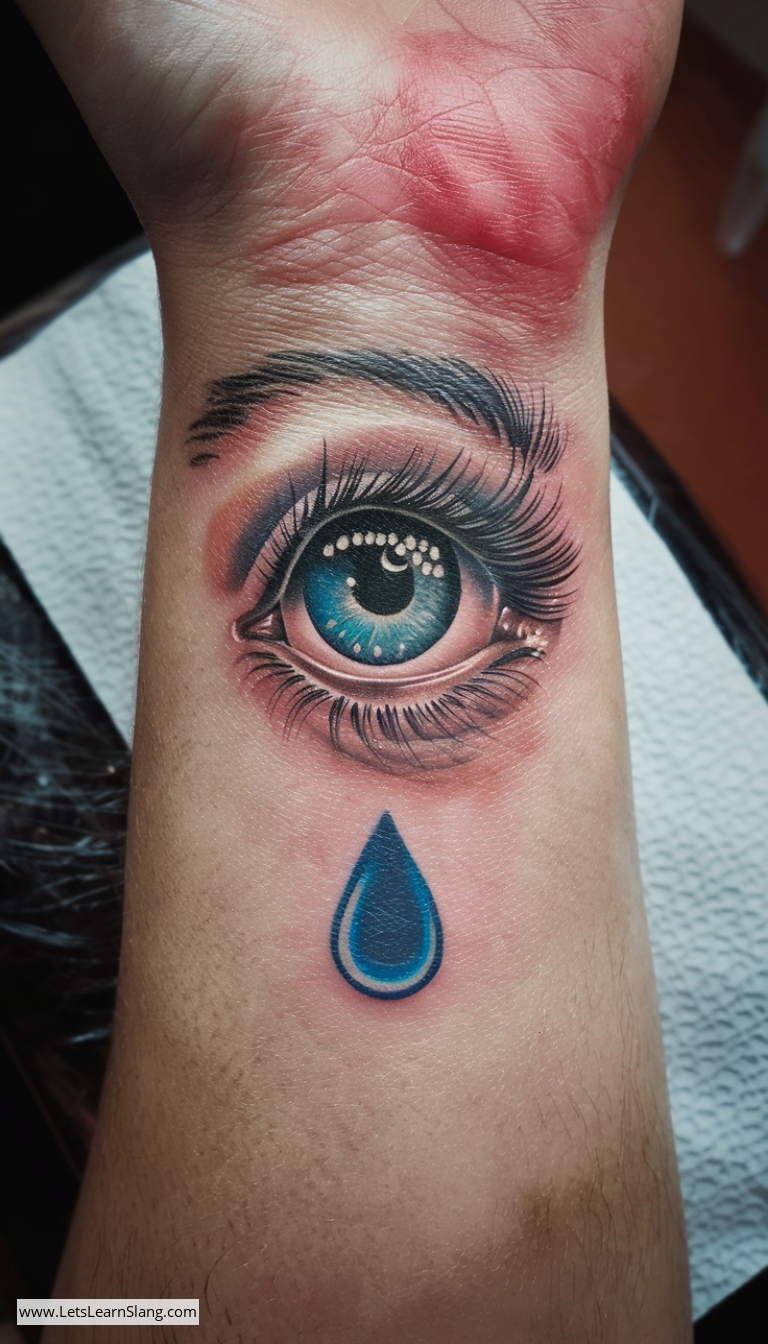 Gentle Horse's Eye Wrist Tattoo