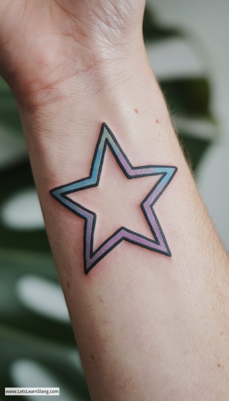 Hollow Star Wrist Tattoo