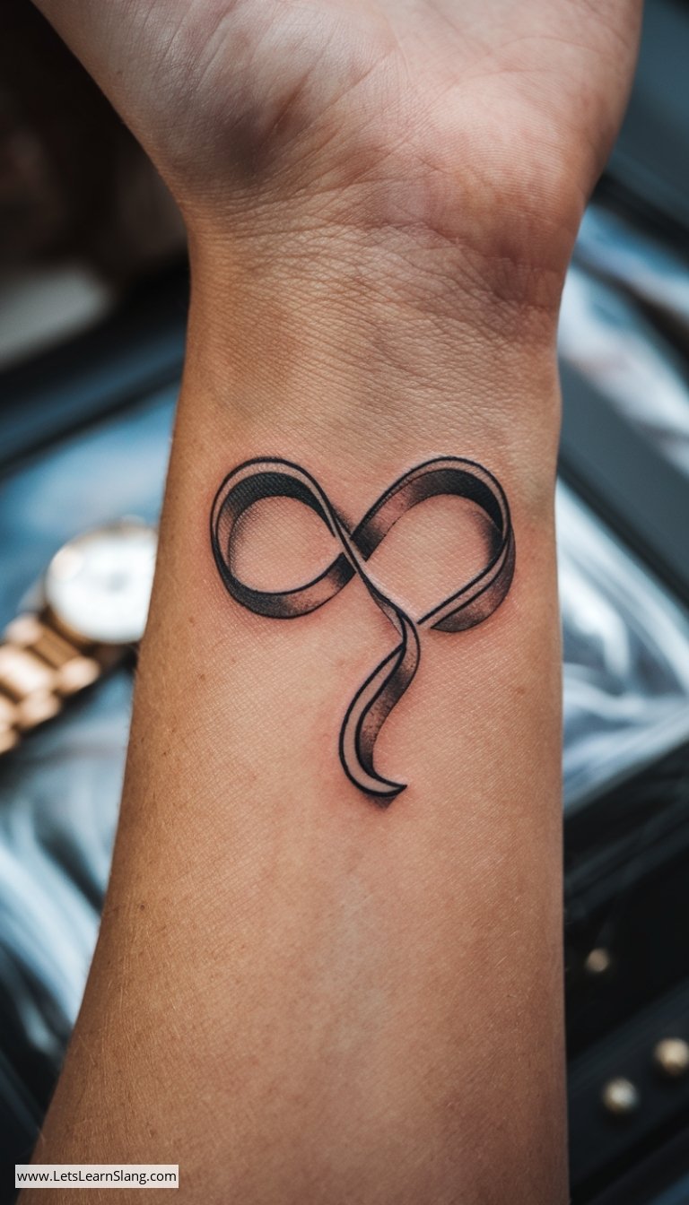 Infinity Heart Wrist Tattoo