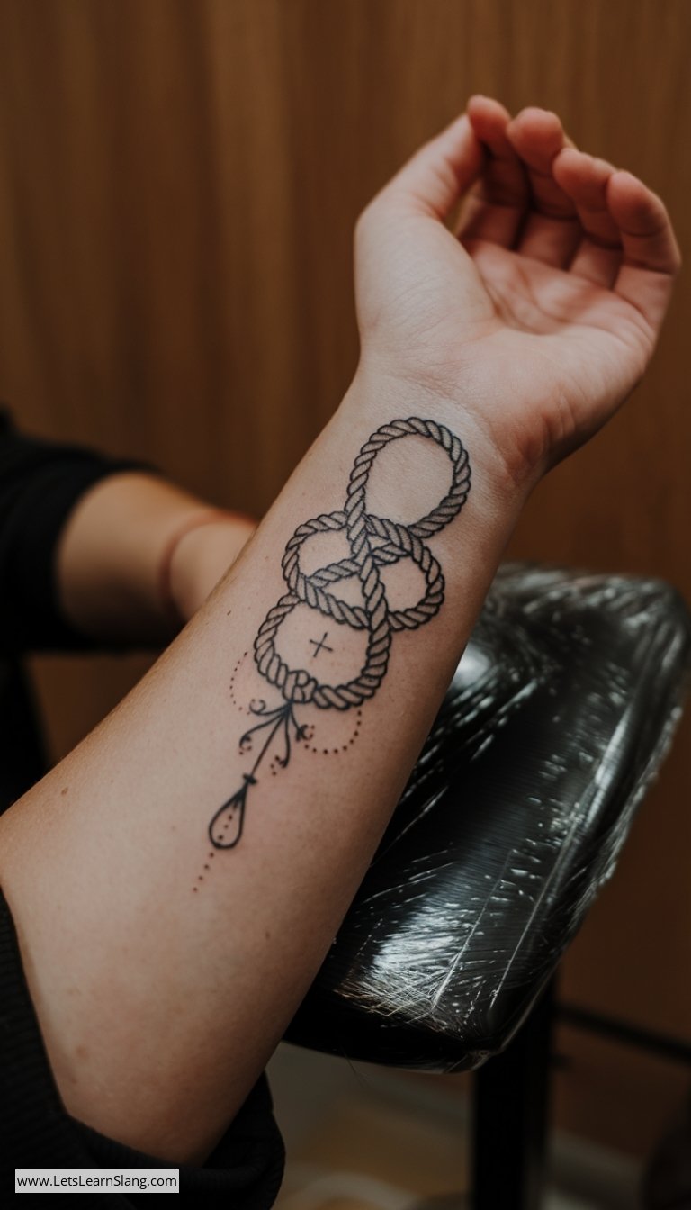 Loop and Knot Wrist Tattoo for Harmony