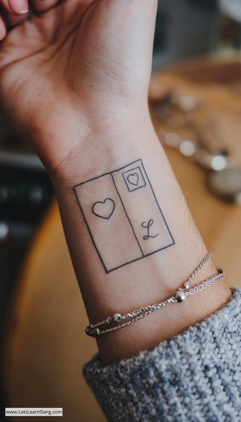 Love Postcard Wrist Tattoo