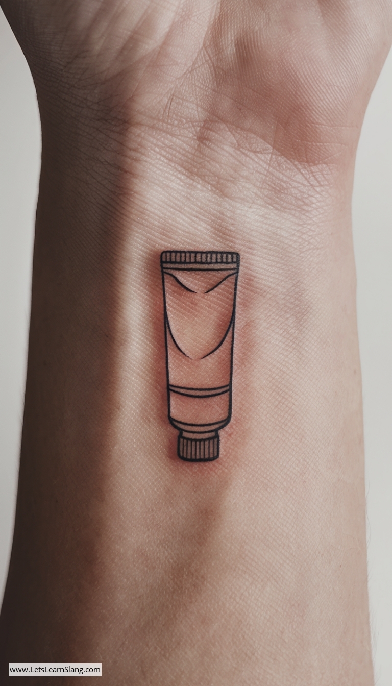 Minimalist Travel Tube Tattoo