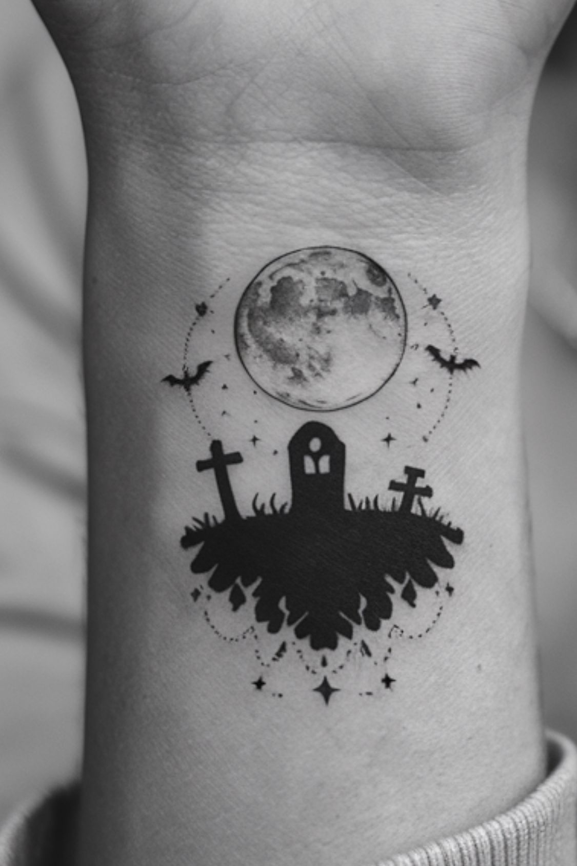 Small Halloween Wrist Tattoos for Women