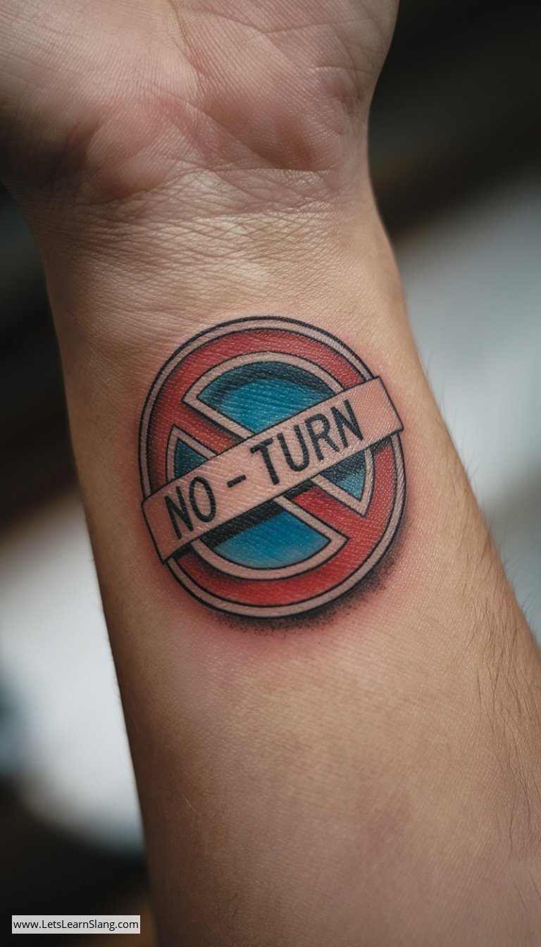 No U-Turn Wrist Tattoo