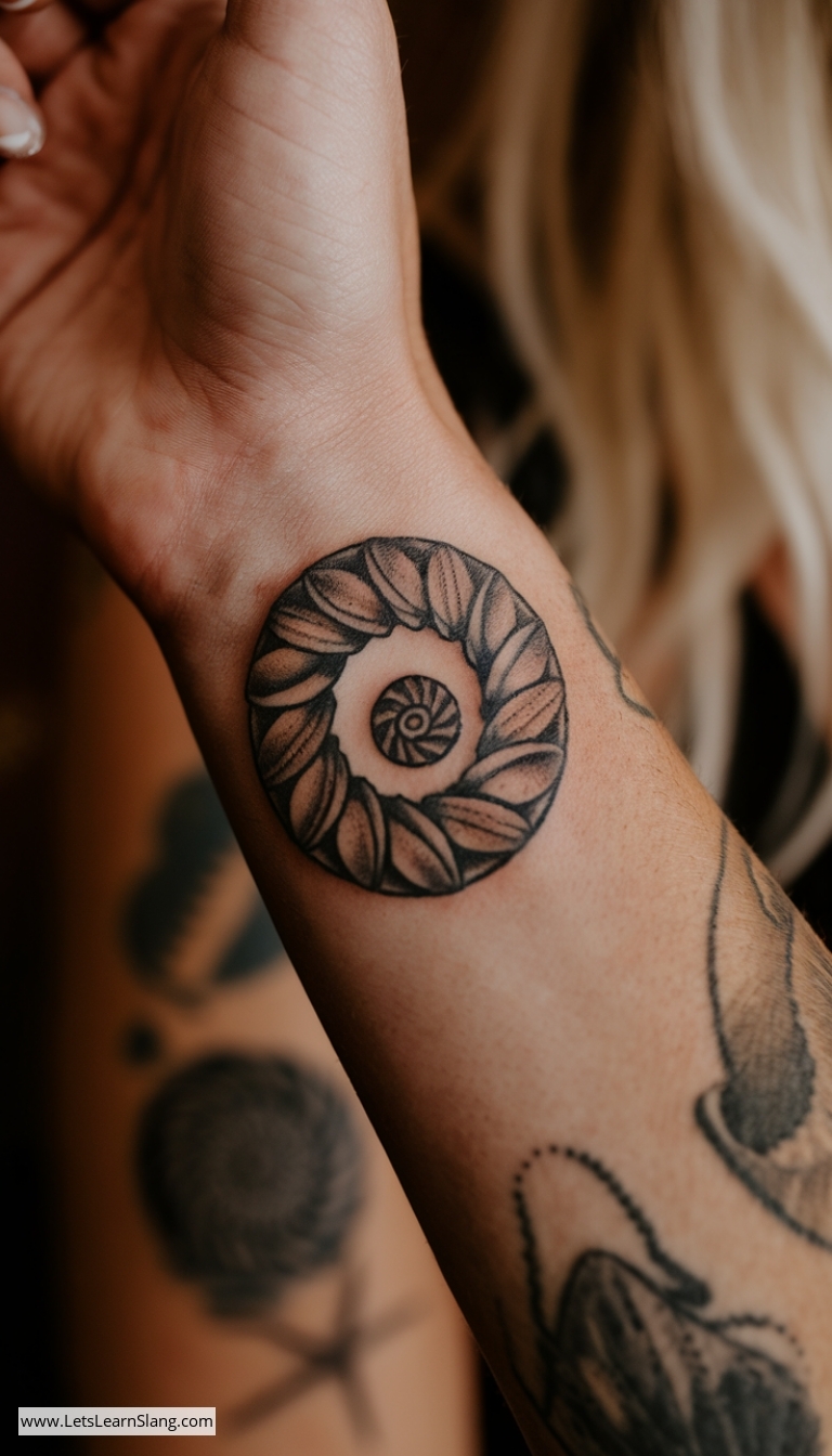 Seashell Spiral Wrist Tattoo