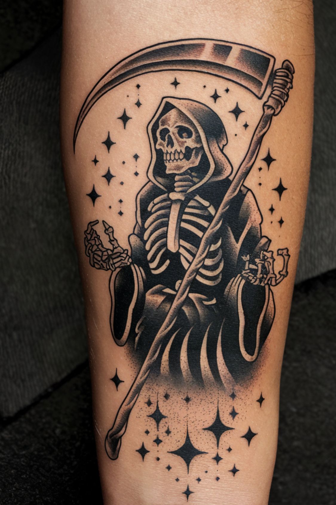 Subtle Grim Reaper Wrist Tattoo Ideas for Women