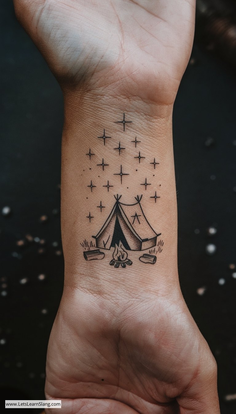 Starry Night Tent Tattoo
