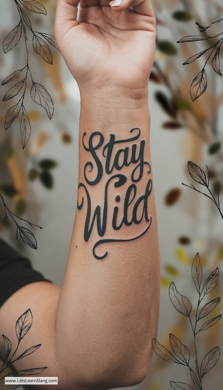 Stay Wild Wrist Tattoo