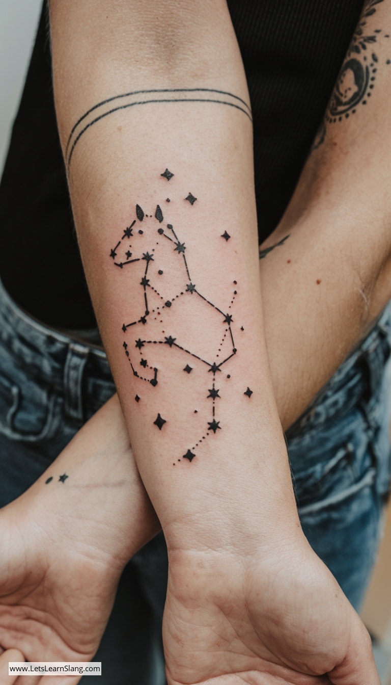 Stellar Horse Constellation Tattoo