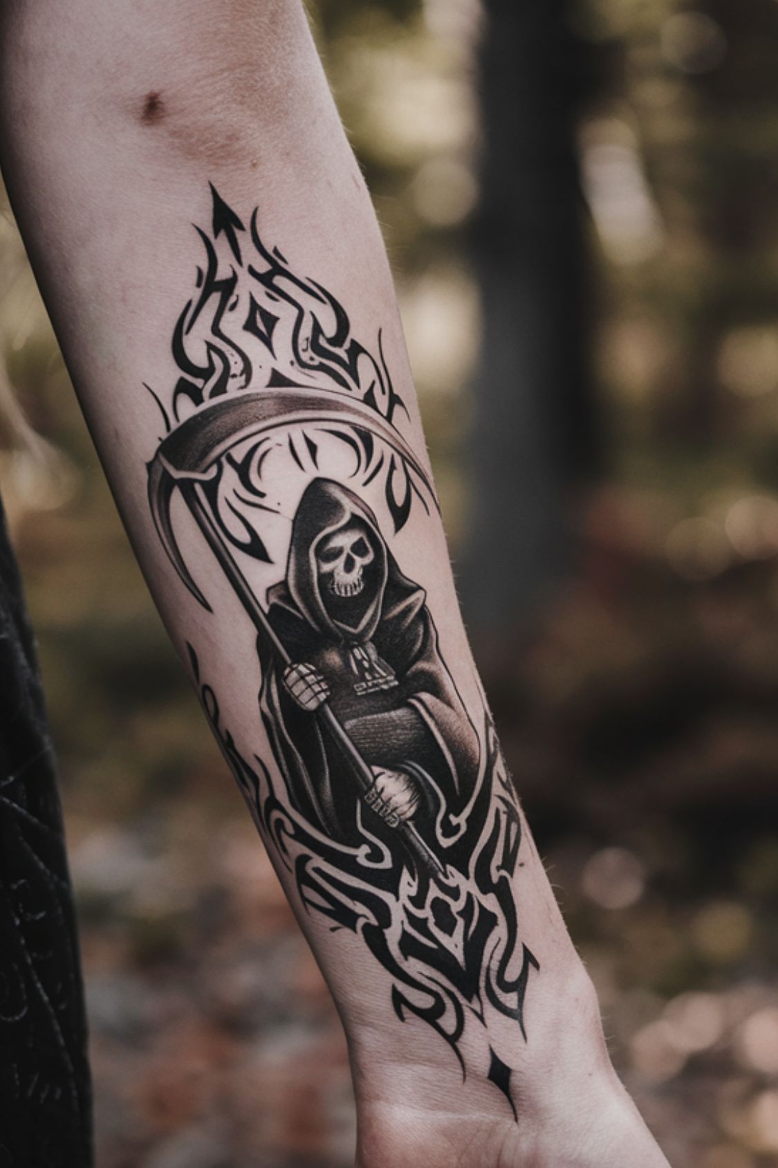 Subtle Grim Reaper Wrist Tattoo Ideas for Women
