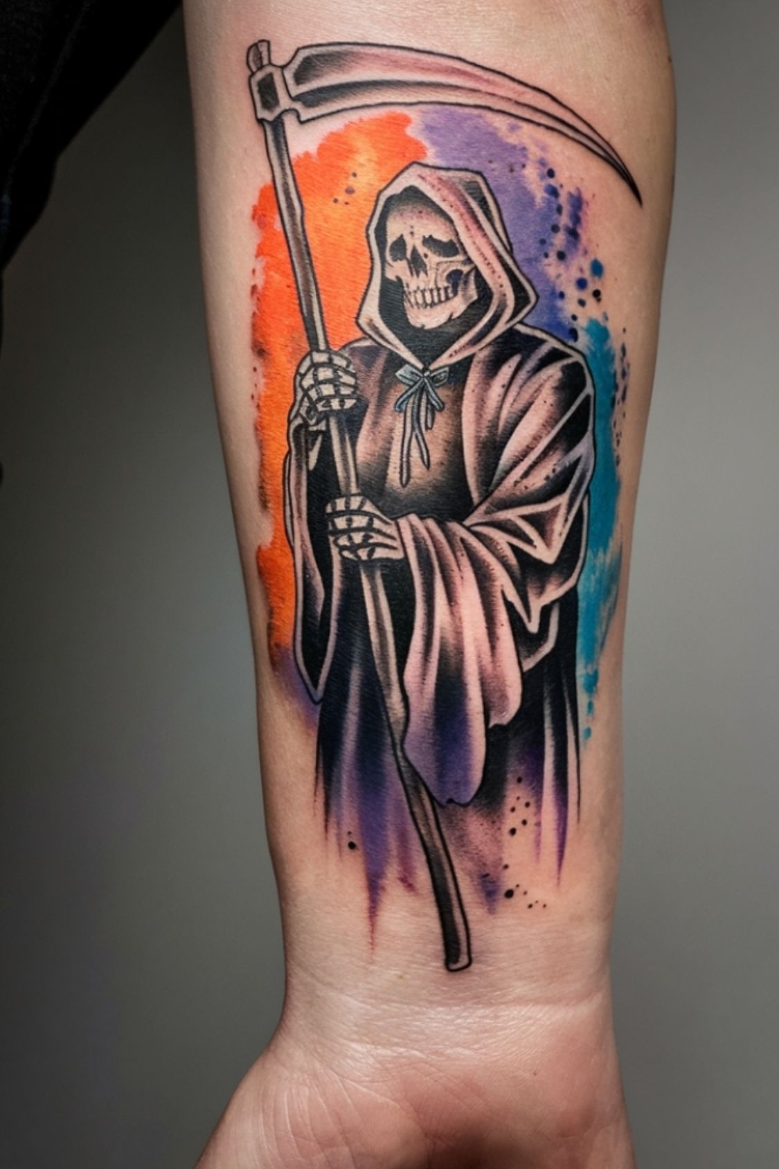 Subtle Grim Reaper Wrist Tattoo Ideas for Women