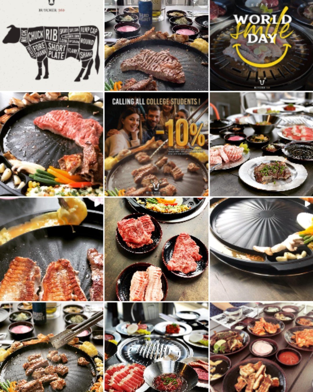 Butcher 360 all you can eat Korean BBQ Instagram
